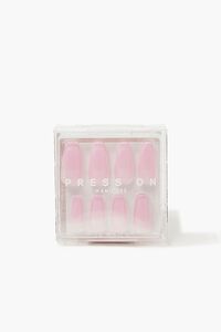 PINK Opaque Coffin Press-On Nails, image 3