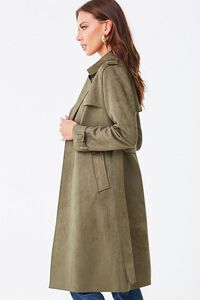 Faux Suede Duster Jacket, image 2
