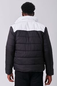 BLACK/WHITE Colorblock Puffer Jacket, image 3