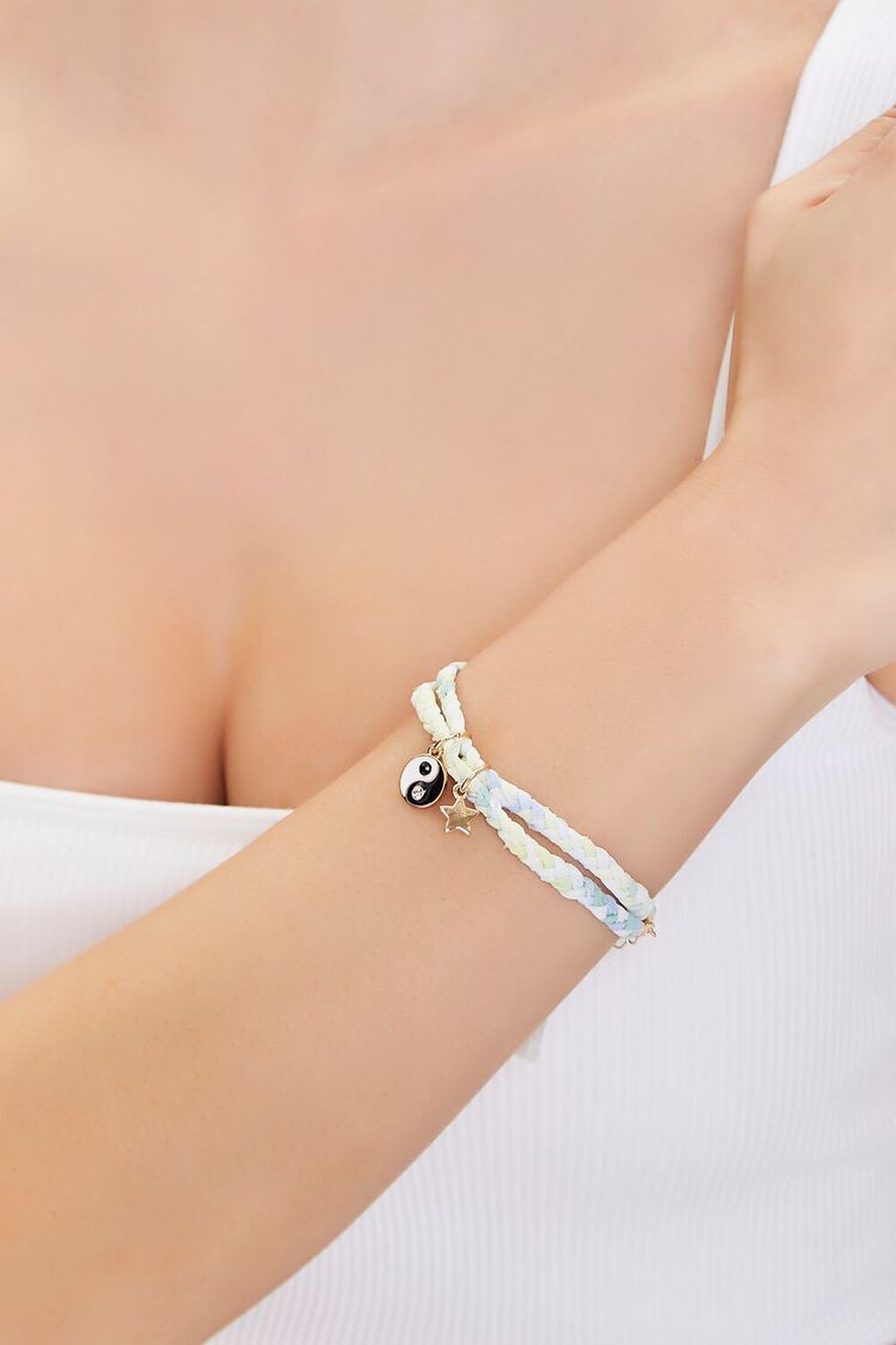 BLUE Yin Yang & Star Charm Bracelet, image 1