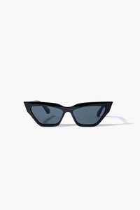 BLACK/BLACK Cat-Eye Frame Sunglasses, image 1