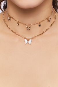 GOLD Girls Butterfly Charm Necklace Set (Kids), image 1