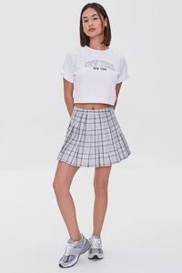 GREY/MULTI Pleated Plaid Mini Skirt, image 5