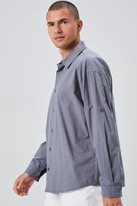 CHARCOAL Long-Sleeve Buttoned Shirt, image 2