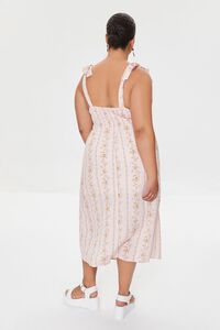 PINK/MULTI Plus Size Floral Print Midi Dress, image 3