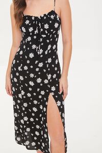 BLACK/MULTI Floral Print Tie-Back Dress, image 5