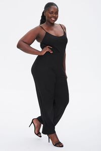 BLACK Plus Size Straight-Leg Cami Jumpsuit, image 4