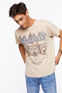 TAUPE/MULTI Def Leppard Graphic Tee, image 1