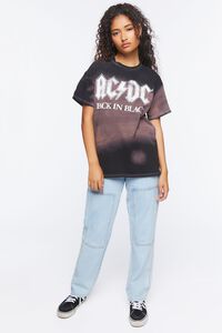 BLACK/MULTI ACDC Graphic Bleach Wash Tee, image 4