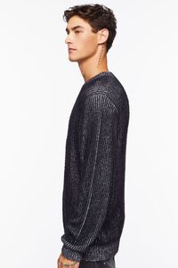 BLACK/WHITE Striped Marled Knit Sweater, image 2