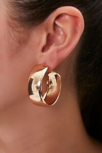 GOLD Thick Hoop Earrings, image 1