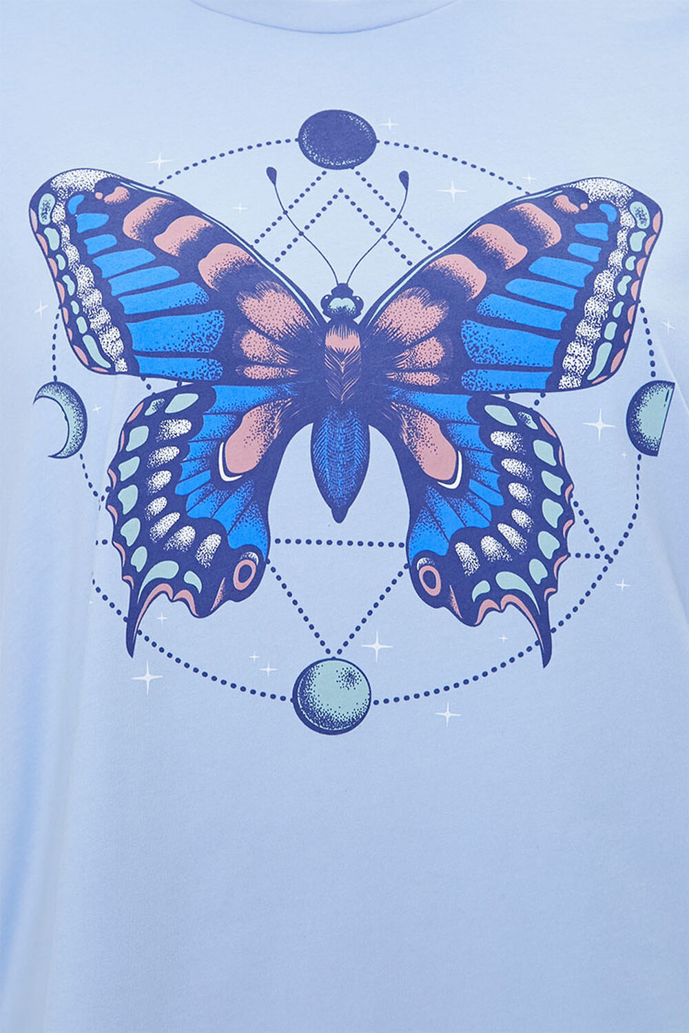 LIGHT BLUE Plus Size Butterfly Graphic Tee, image 3