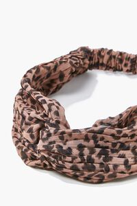 BROWN/MULTI Leopard Print Headwrap, image 2