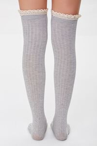 GREY Crochet-Trim Over-the-Knee Socks, image 3