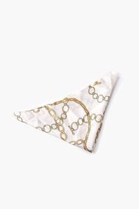CREAM/GOLD Chain Print Handkerchief Top, image 5