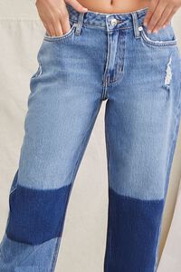 LIGHT DENIM Distressed Patchwork Jeans, image 5