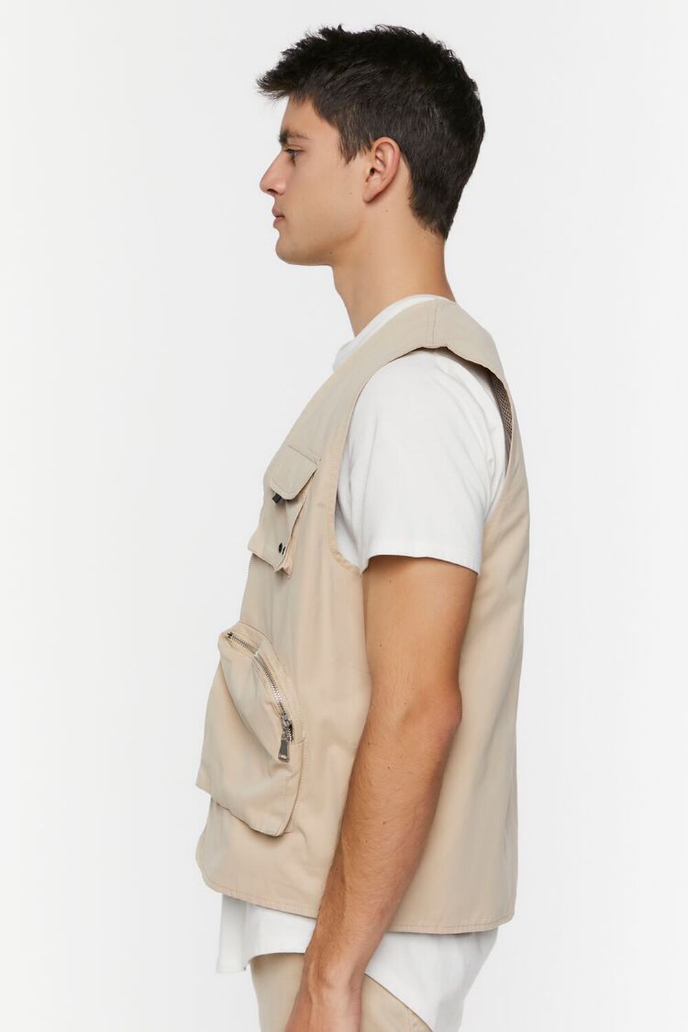 TAUPE Zip-Up Utility Vest, image 2