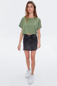 OLIVE Cropped Crew Tee, image 4