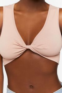 TAUPE Twisted Seamless Bralette, image 5