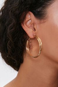GOLD Layered Hoop Earrings, image 1