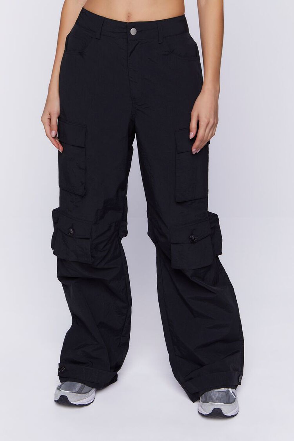 BLACK High-Rise Cargo Pants, image 2