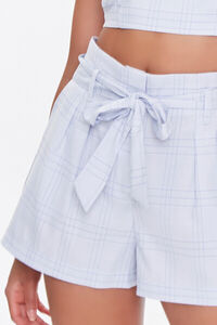 BLUE/MULTI Plaid Paperbag Shorts, image 5