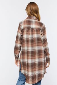 TAUPE/MULTI Longline Flannel Shirt, image 3