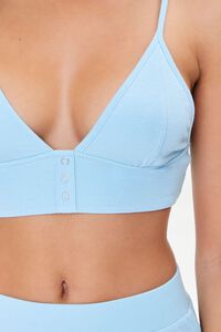 SKY BLUE Ribbed Knit Lounge Cropped Cami, image 5