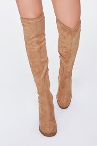 TAN Faux Suede Over-the-Knee Boots, image 4