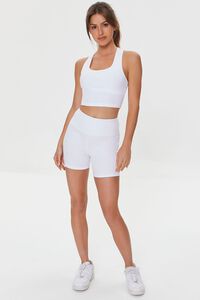 WHITE Active Cropped Tank Top, image 4
