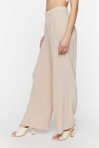 TAUPE Textured High-Rise Trousers, image 3