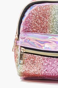 Girls Metallic Glitter Backpack (Kids), image 4