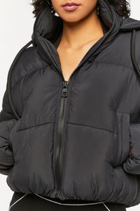 BLACK Quilted Puffer Jacket, image 5