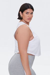 WHITE Plus Size Active Muscle Tee, image 2