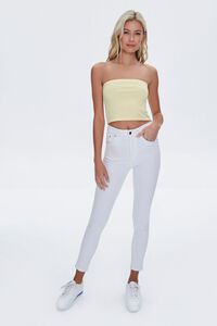 YELLOW/WHITE Heavenly Graphic Tube Top, image 6