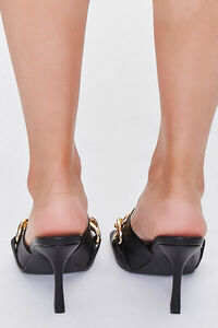 BLACK Chain-Strap Stiletto Heels, image 3