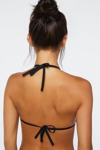BLACK Seamless O-Ring Triangle Bikini Top, image 4