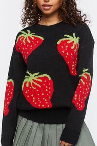 BLACK/RED Strawberry Graphic Sweater, image 5
