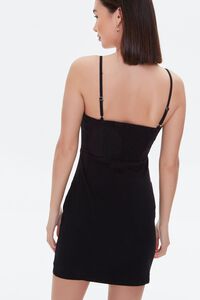 BLACK Twill Bodycon Mini Dress, image 3
