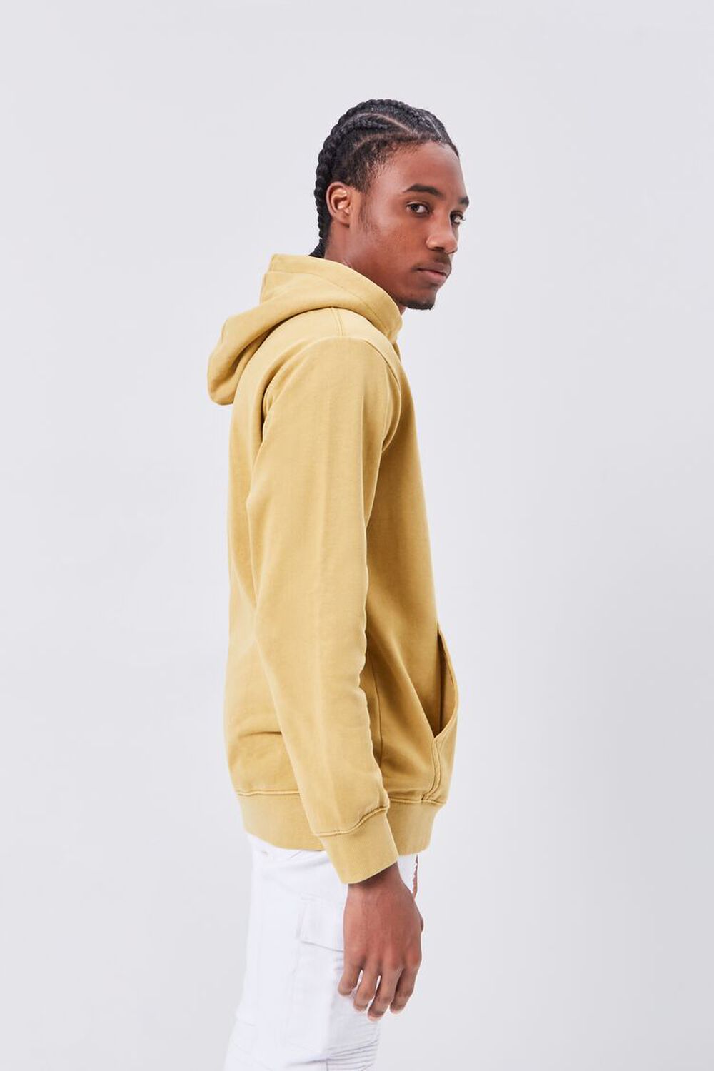 TAUPE/YELLOW Butterfly Embroidered Graphic Hoodie, image 2
