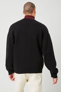 BLACK/YELLOW Happy Face Cardigan Sweater, image 4