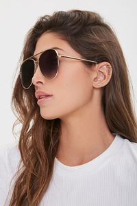 GOLD/GREY Premium Aviator Sunglasses, image 2