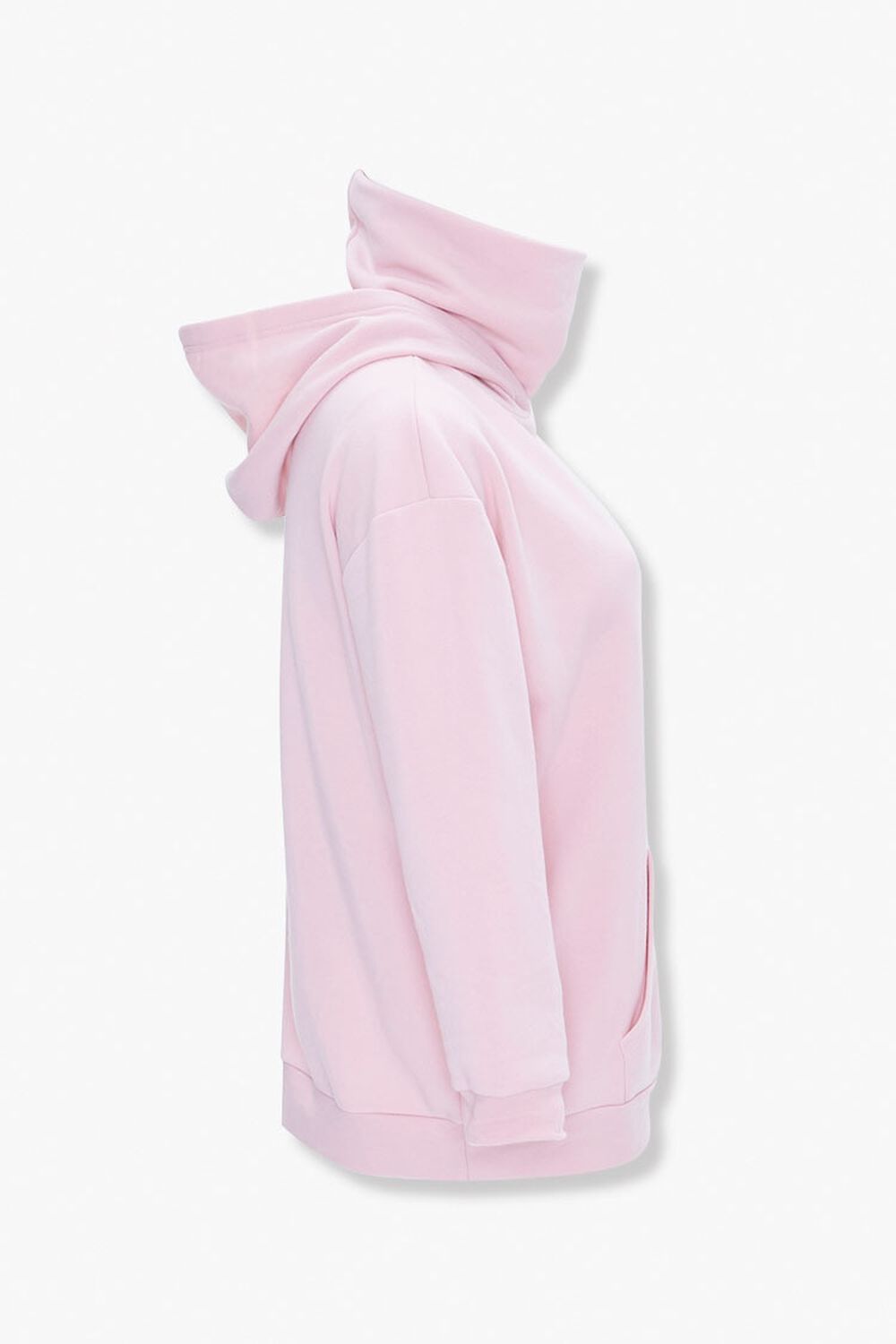 LIGHT PINK Plus Size Face Mask Hoodie, image 2