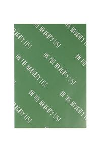 GREEN/WHITE On The Nice List Gift Wrap, image 2