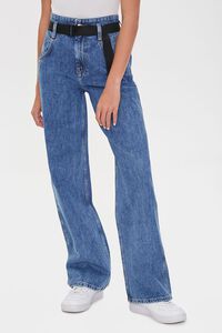 MEDIUM DENIM High-Rise Straight Jeans, image 2