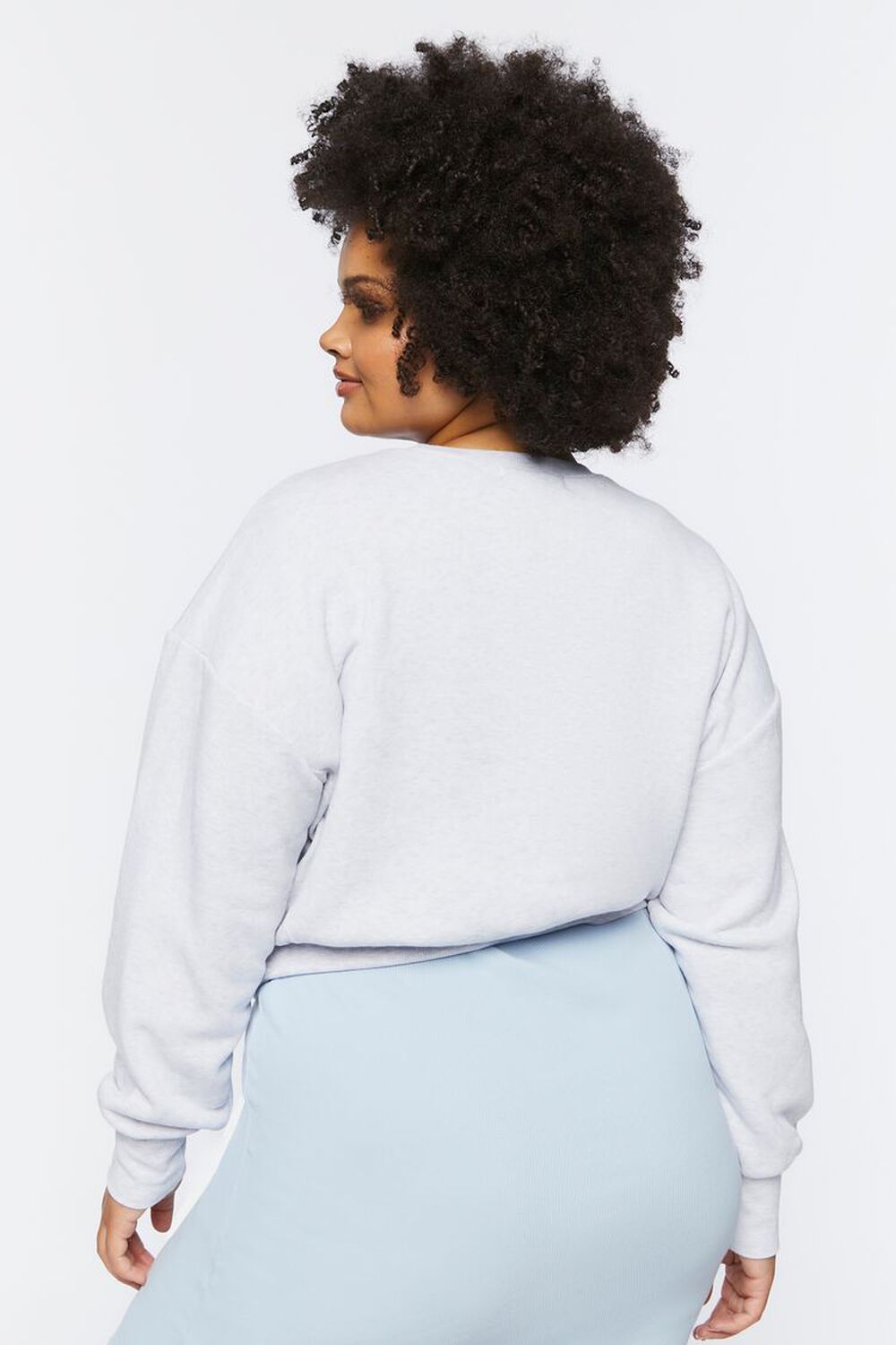 HEATHER GREY/MULTI Plus Size Fleece Boston Pullover, image 3