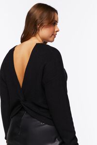 BLACK Plus Size Twisted-Back Sweater, image 3