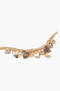 GOLD Heart Charm Chain Bracelet, image 2