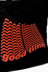 BLACK/RED Men Good Times Graphic Tote Bag, image 3