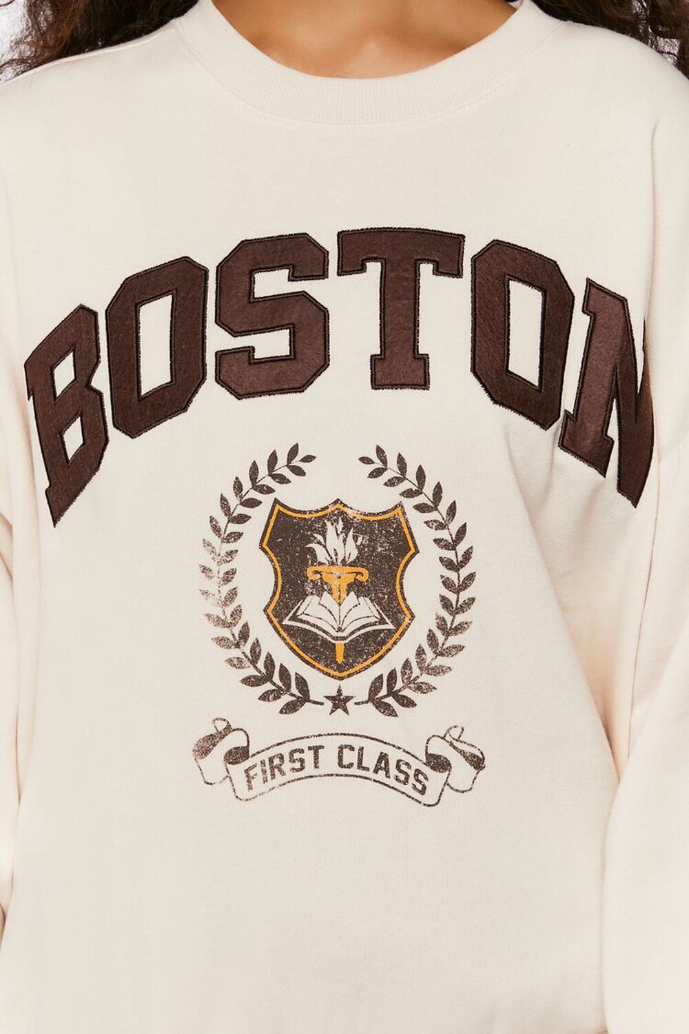 Forever 21 Boston US Tour T Shirt Vintage Wash Raw Hem Crop Tee